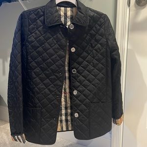 Small Black Burberry Diamond Quilted Jacket